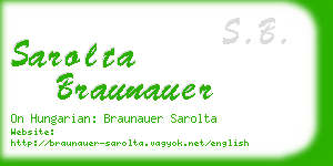 sarolta braunauer business card